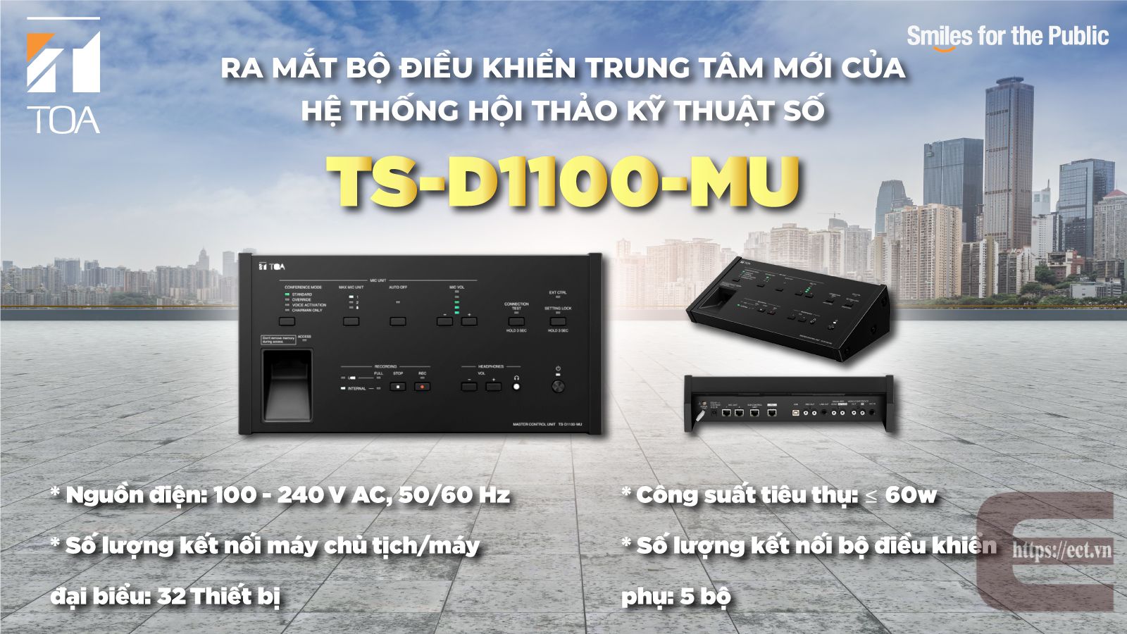 TS-D1100-MU bộ trung tâm hội thảo mới trong hệ thống hội thảo có dây TS-D1000